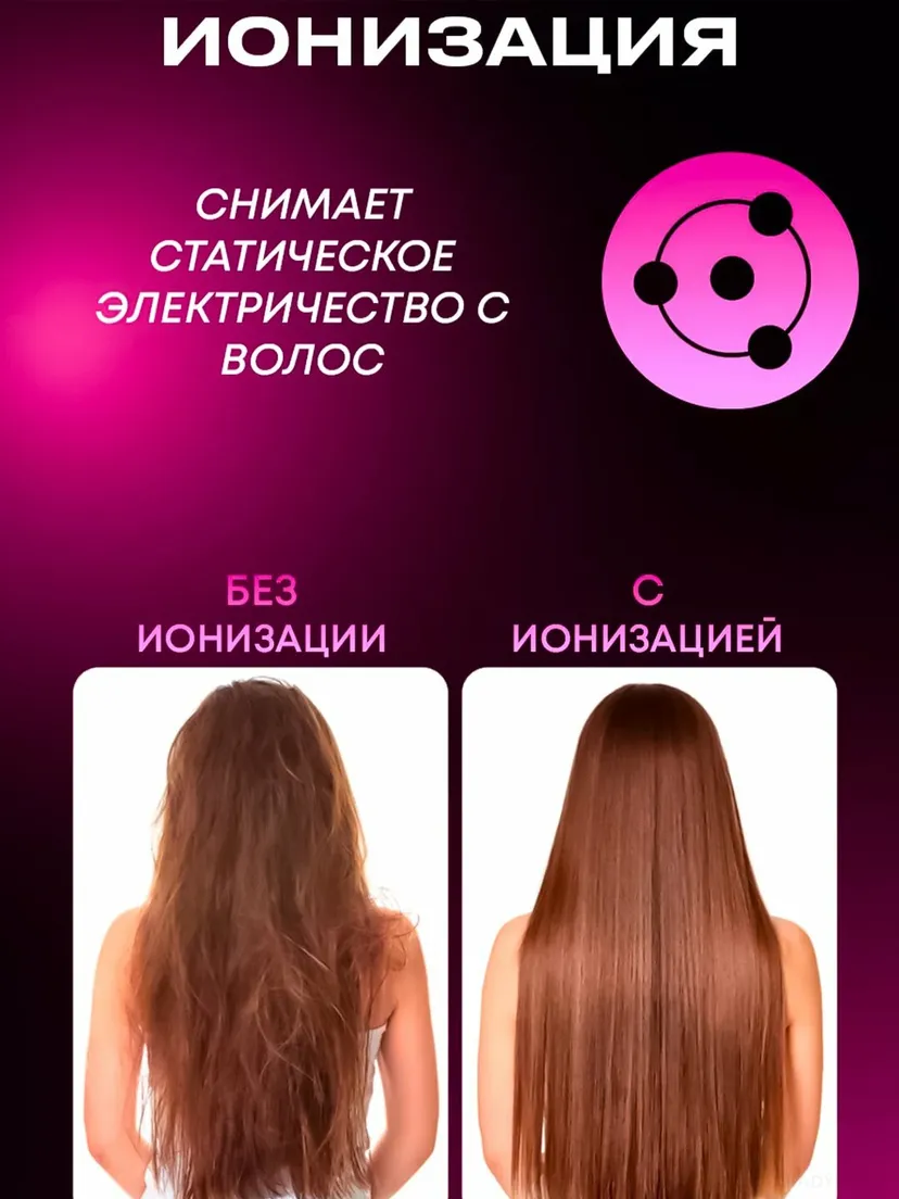 Профессиональный фен для волос M.A.C STYLER MC-6609, Черный