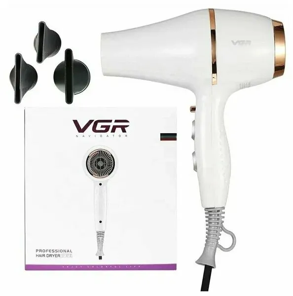 Профессиональный фен для волос VGR V-414, Черный