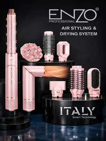 Soch quritish uchun professional fen ENZO ENZO 9IN1, Pushti / Rose-Gold