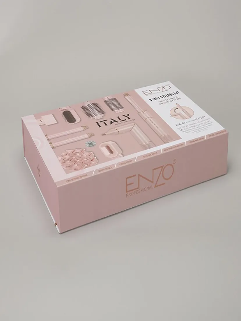 Профессиональный фен для волос ENZO ENZO 9IN1, Розовый / rose-gold