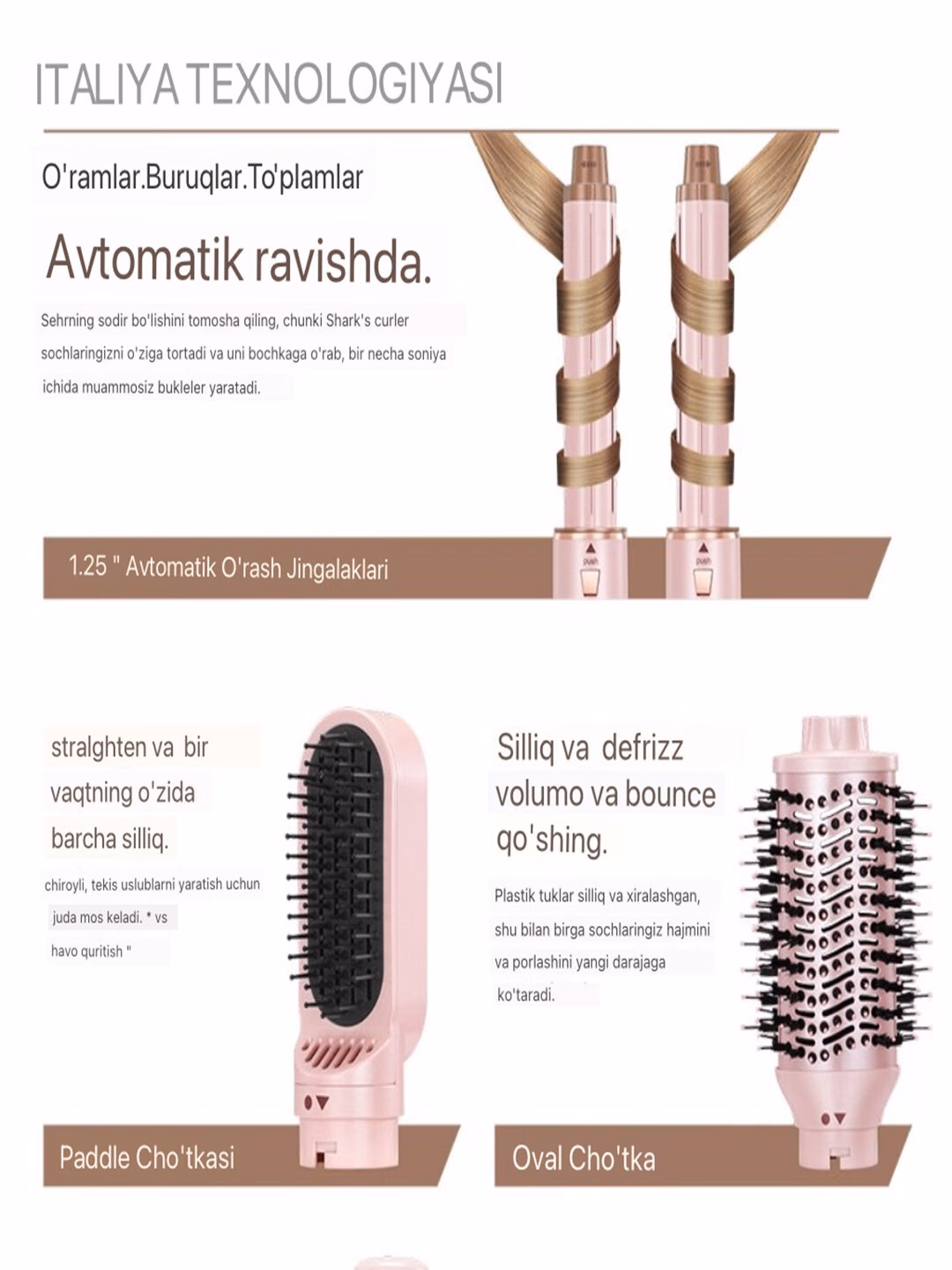 Fen uchun FEN <br/> 
Airwrap ENZO, 9 ta xizmat, havoliq qurilish va avtomatik plovchi multi-stayler - 6