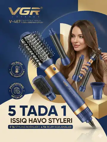 Soch quritish uchun professional fen VGR V-487, Ko'k