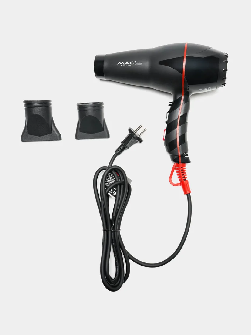 Профессиональный фен для волос M.A.C STYLER MC-9901, Черный
