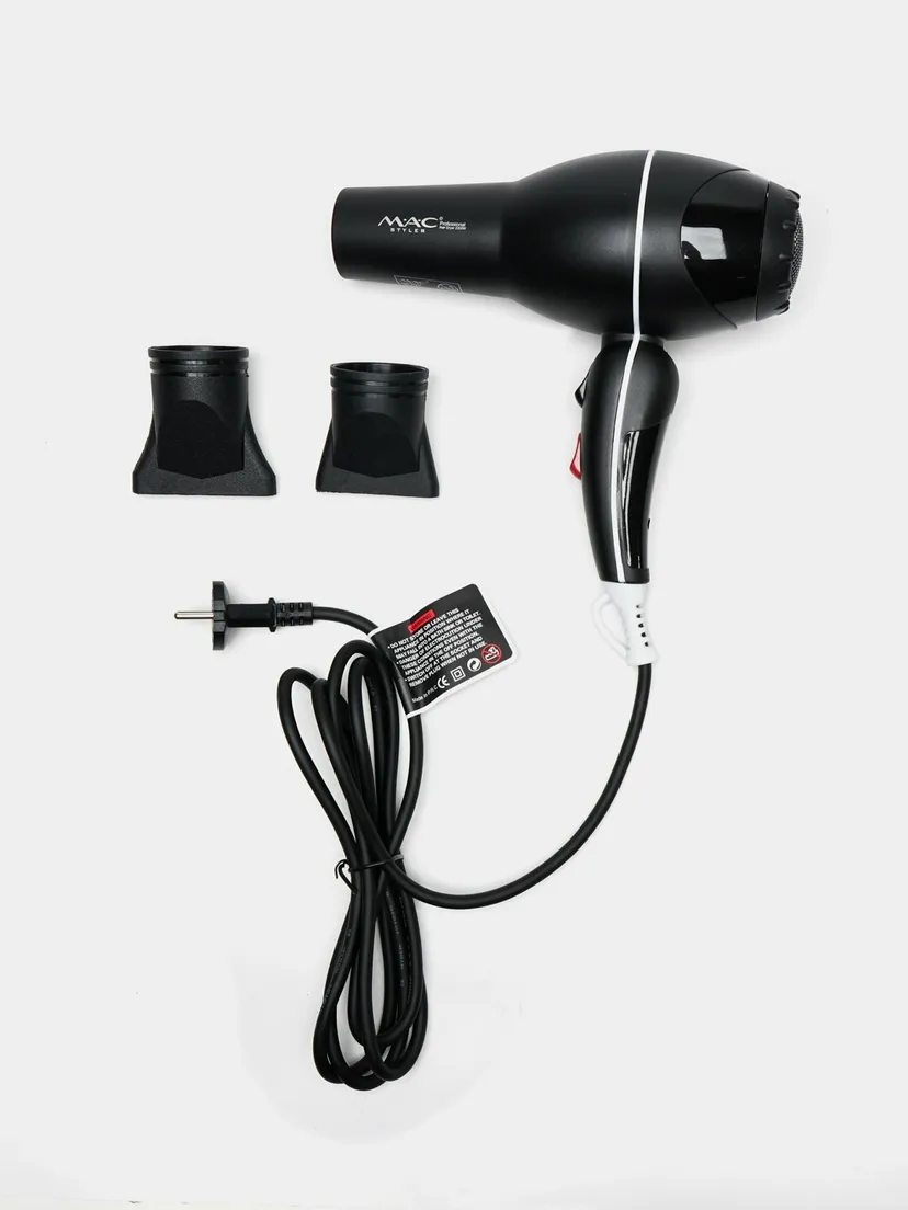 Профессиональный фен для волос M.A.C STYLER MC-9902, Черный