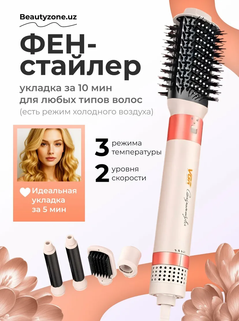 Профессиональный фен для волос VGR V-487, Розовый