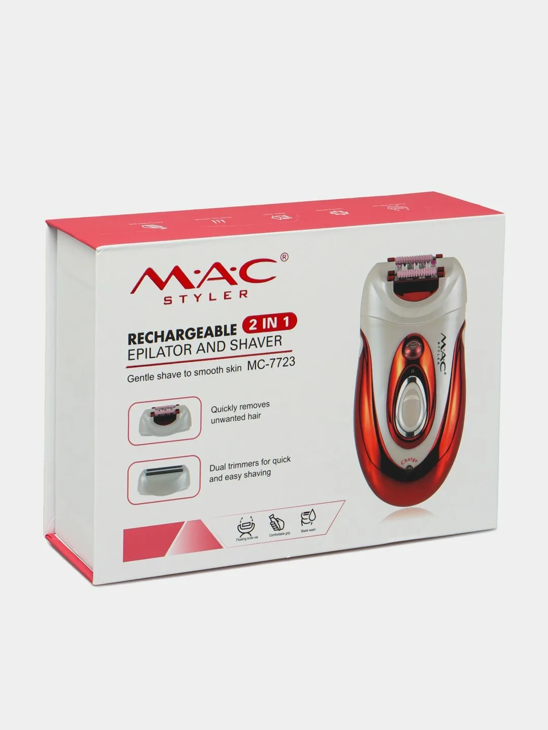 Беспроводной Эпилятор для тела, MAC styler MC-7723 2 в 1, для удаления волос, скоростей