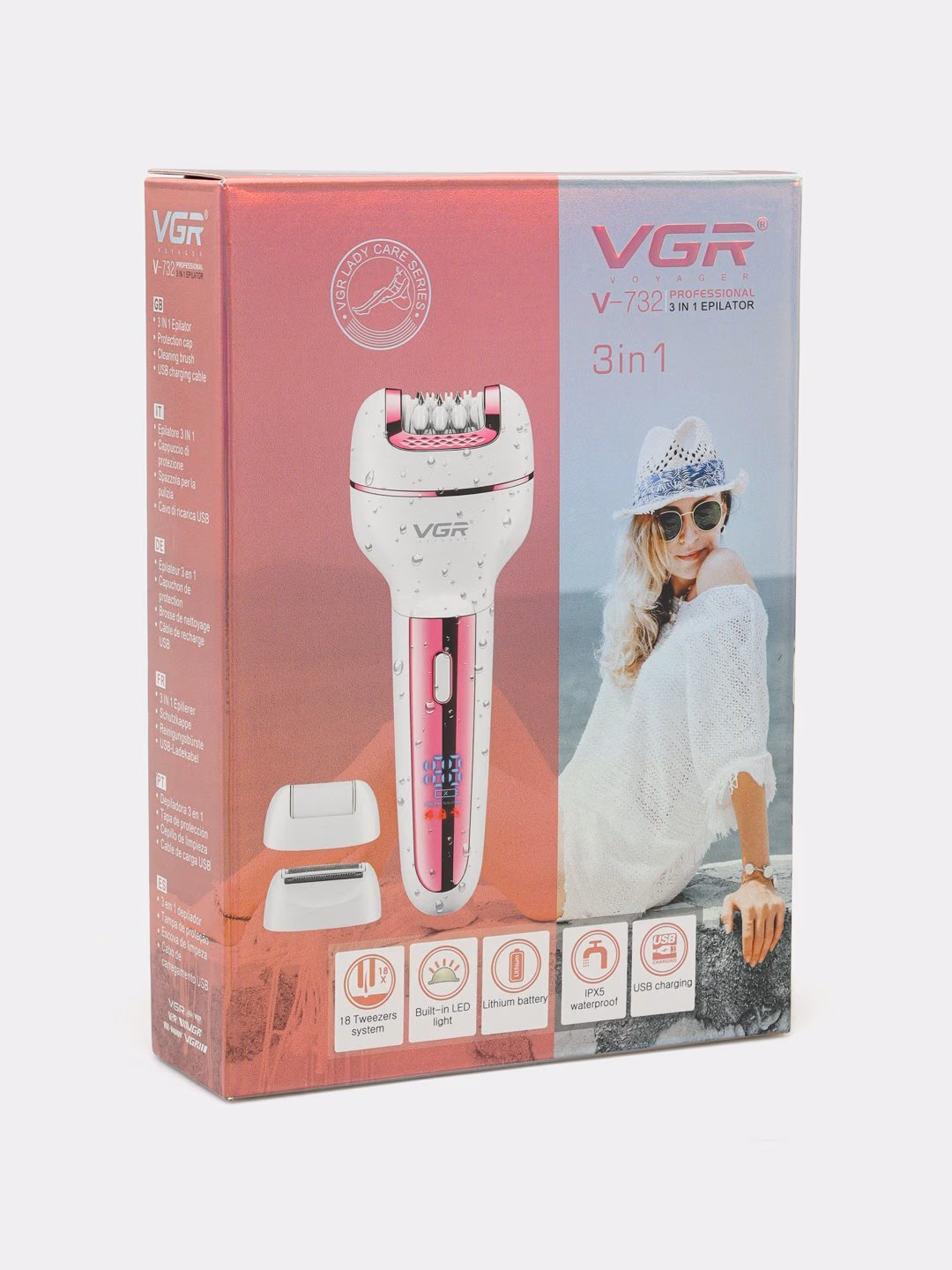 Fenli quritgich, "VGR" V732, tanani quritish uchun, rangi Pink. - 2