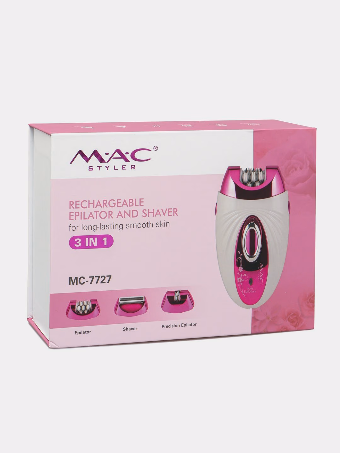 Fenli quritgich, MAC styler MC-7727 2 ta 1, villochni olib tashlash uchun, tezliklar. - 2