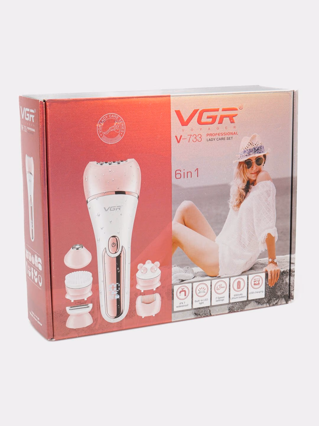 Fen quritgich professional model VGR V-733 bez kabelli, ayollar uchun jasad uchun Pink. - 3