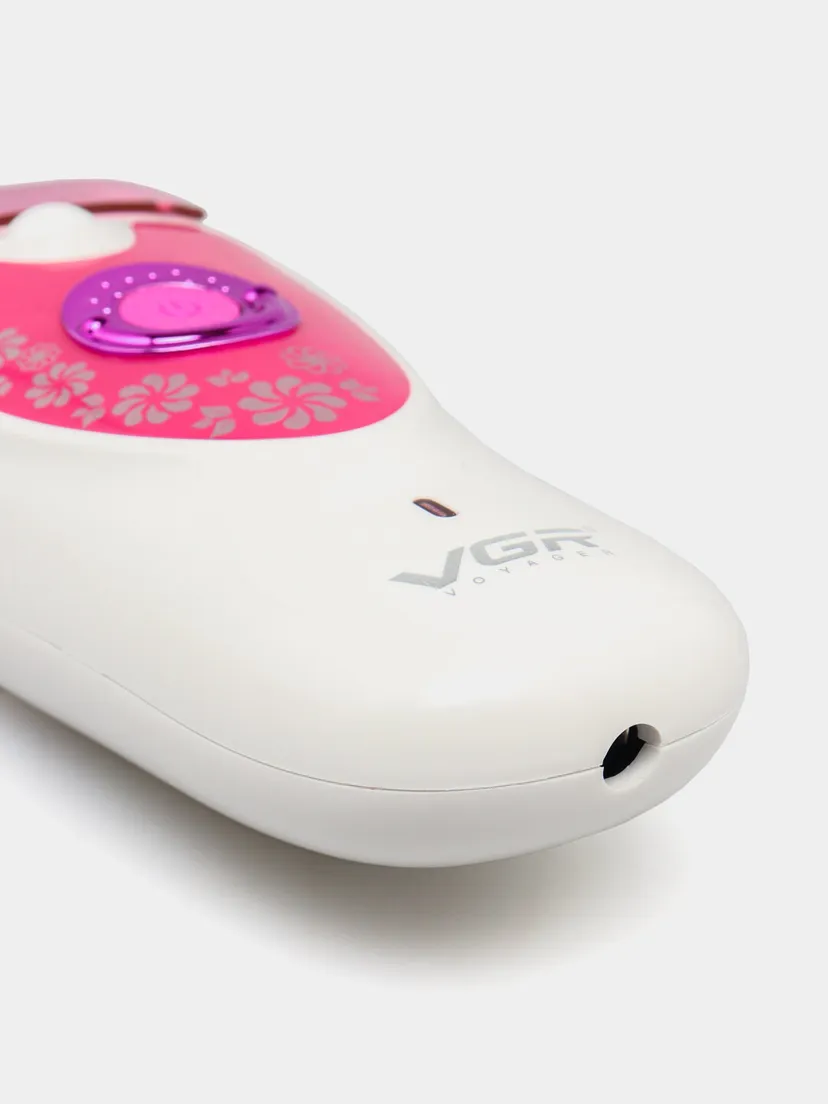 VGR V-722 ayollar uchun professional epilyator, 2 tezlik, 10 soat ishlash vaqti, pushti-oq