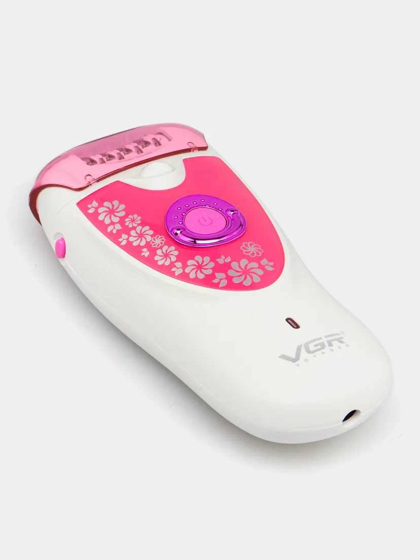 VGR V-722 ayollar uchun professional epilyator, 2 tezlik, 10 soat ishlash vaqti, pushti-oq
