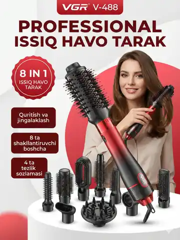Soch turmaklash uchun fen-cho'tka VGR V-488, Qizil