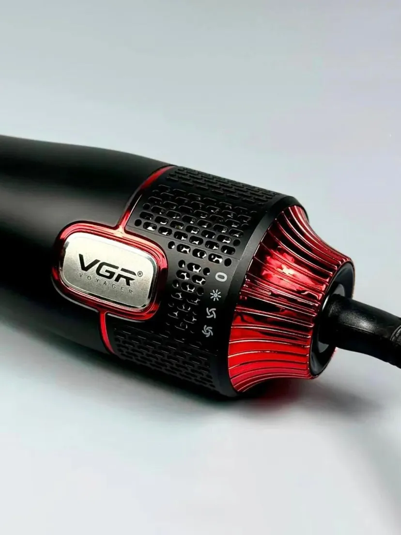 Фен-щетка для укладки волос VGR V-488, Красный