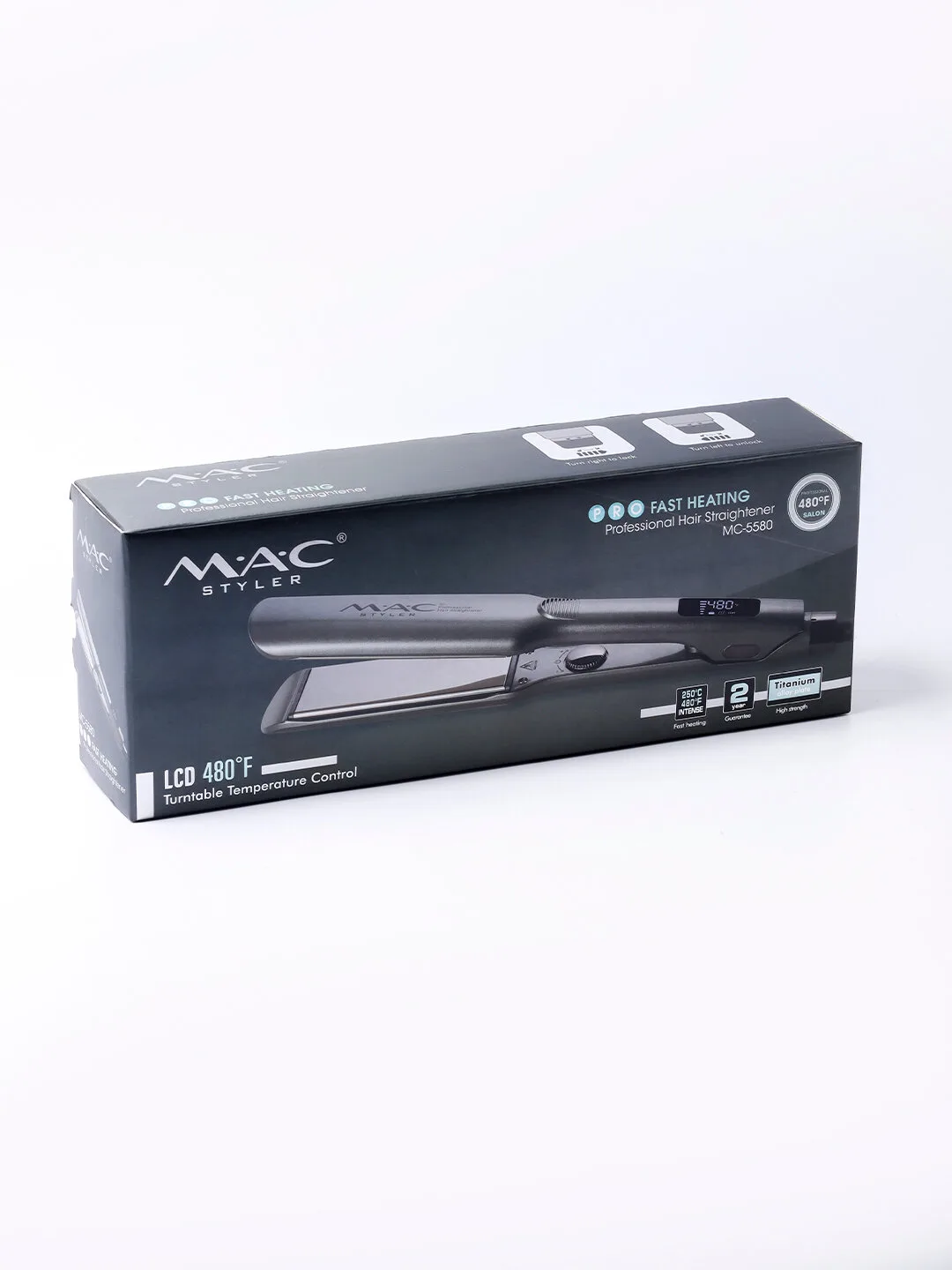 Профессиональный утюжок, выпрямитель для волос "MAC Styler" MC-5580 , LCD дисплеем с титановой пластиной