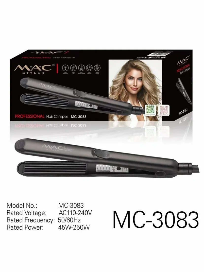 Выпрямитель (утюжок) для волос M.A.C STYLER MC-3083, Черный