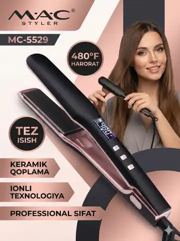 Soch to'g'rilash uchun dazmol M.A.C STYLER MC-5529, Pushti