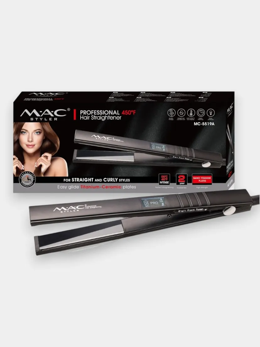 Выпрямитель (утюжок) для волос M.A.C STYLER MC-5519, Черный