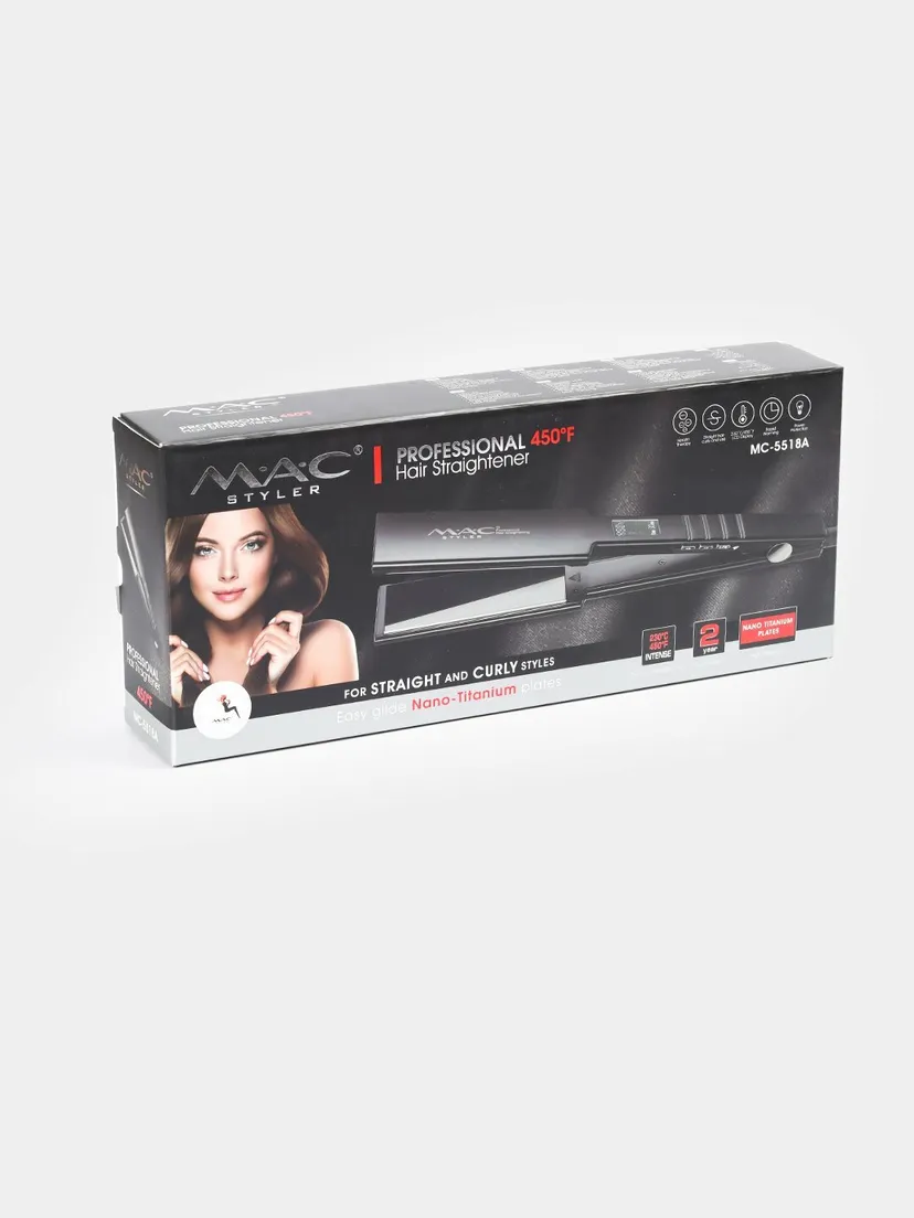 Выпрямитель (утюжок) для волос M.A.C STYLER MC-5518A, Черный