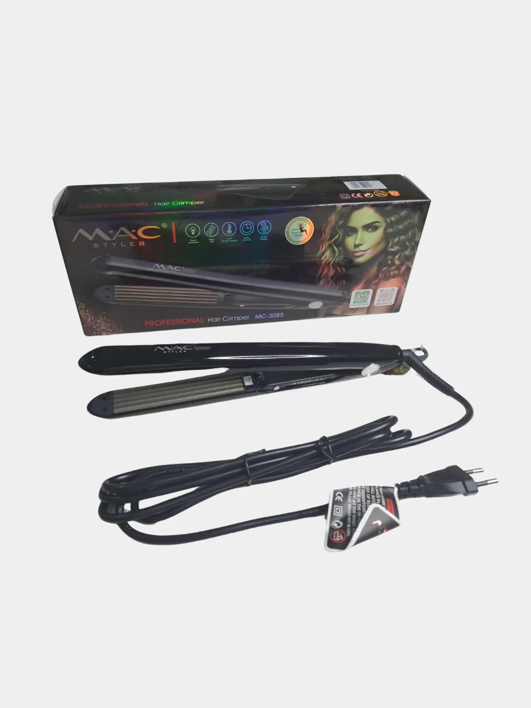 Профессиональный утюжок MAC styler МС-5523, выпрямитель для волос с LCD дисплеем