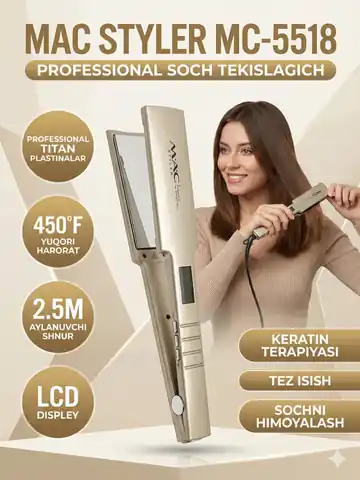 Soch to'g'rilash uchun dazmol M.A.C STYLER MC-5518 TITAN, Titan