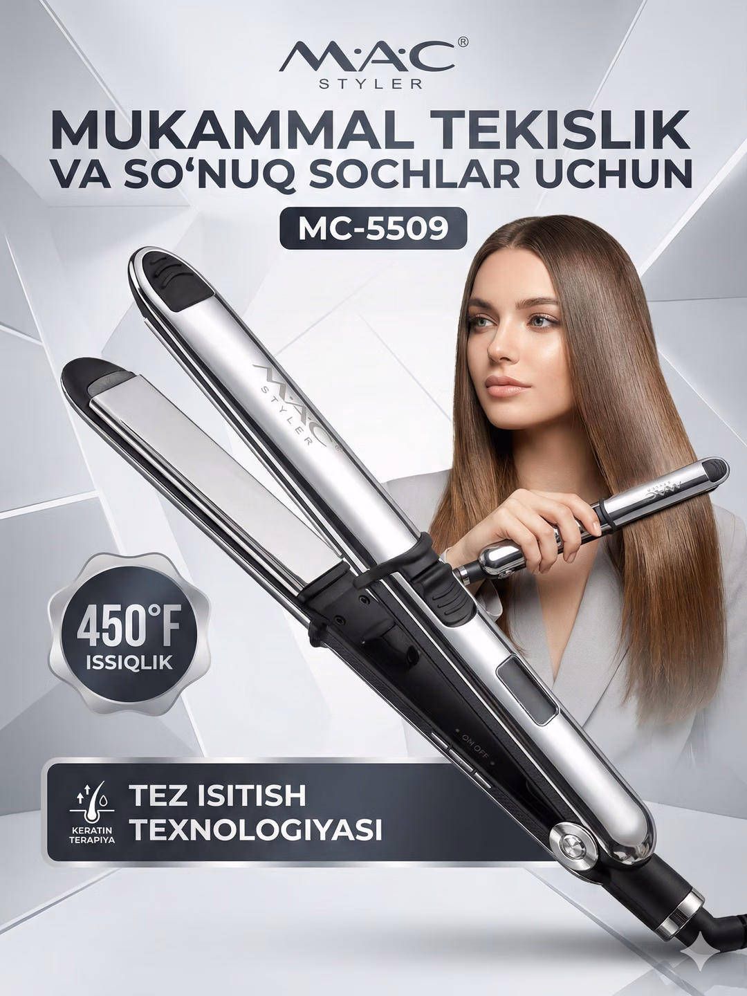 Fen "MAC Styler" - bu LCD displey bilan jihozlangan, kuchli va professional qurituvchi.