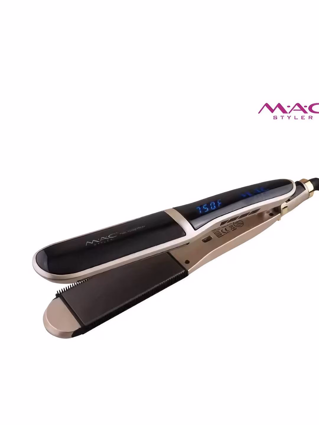 Fen Styler MC-3065 — 2 ta xizmatdan foydalanish uchun moʻljallangan, LCD ekrani boʻlgan, qoʻlga oʻrnatilgan qurilma, qisqartiruvchi va qoplovchi funksiyalarni birlashtiradi. - 2