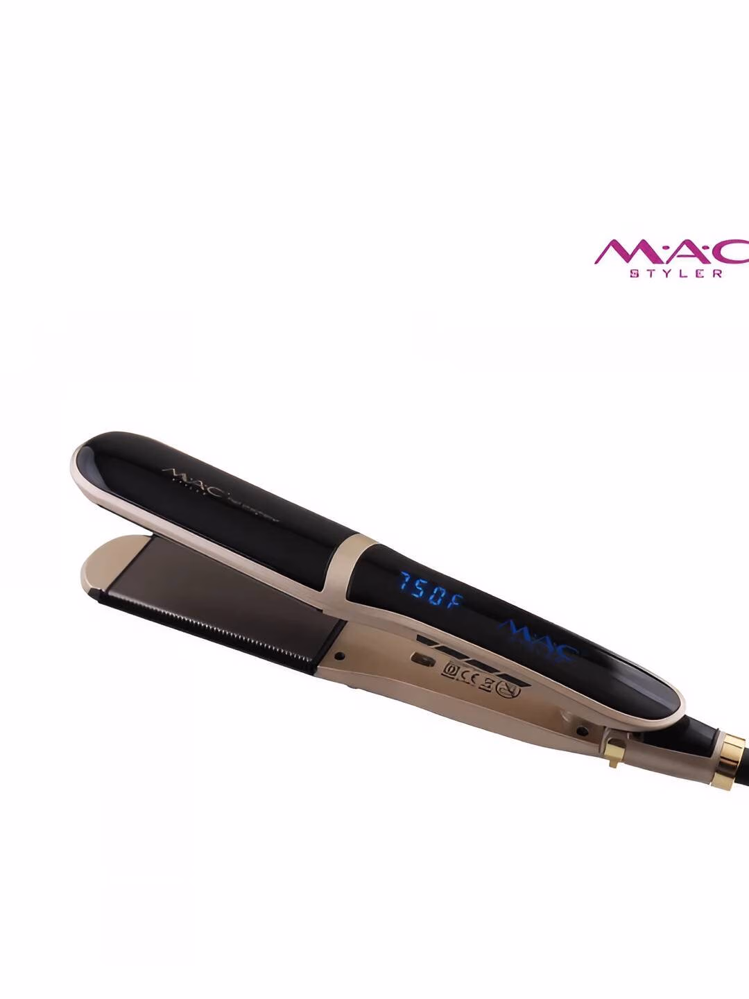 Fen Styler MC-3065 — 2 ta xizmatdan foydalanish uchun moʻljallangan, LCD ekrani boʻlgan, qoʻlga oʻrnatilgan qurilma, qisqartiruvchi va qoplovchi funksiyalarni birlashtiradi. - 3
