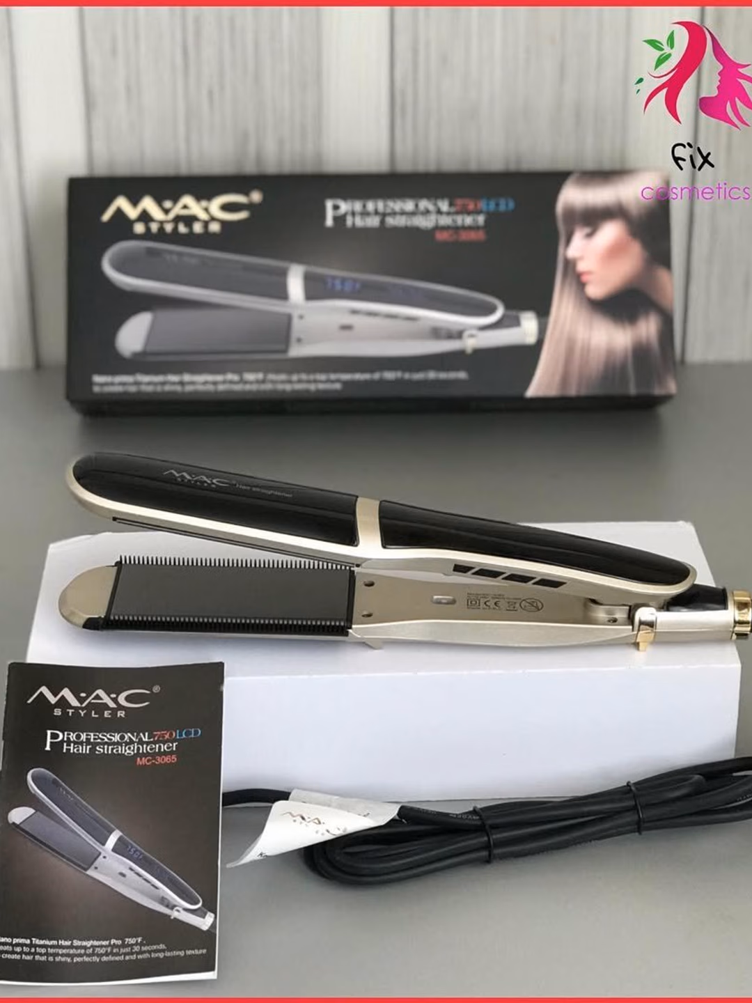 Fen Styler MC-3065 — 2 ta xizmatdan foydalanish uchun moʻljallangan, LCD ekrani boʻlgan, qoʻlga oʻrnatilgan qurilma, qisqartiruvchi va qoplovchi funksiyalarni birlashtiradi. - 4