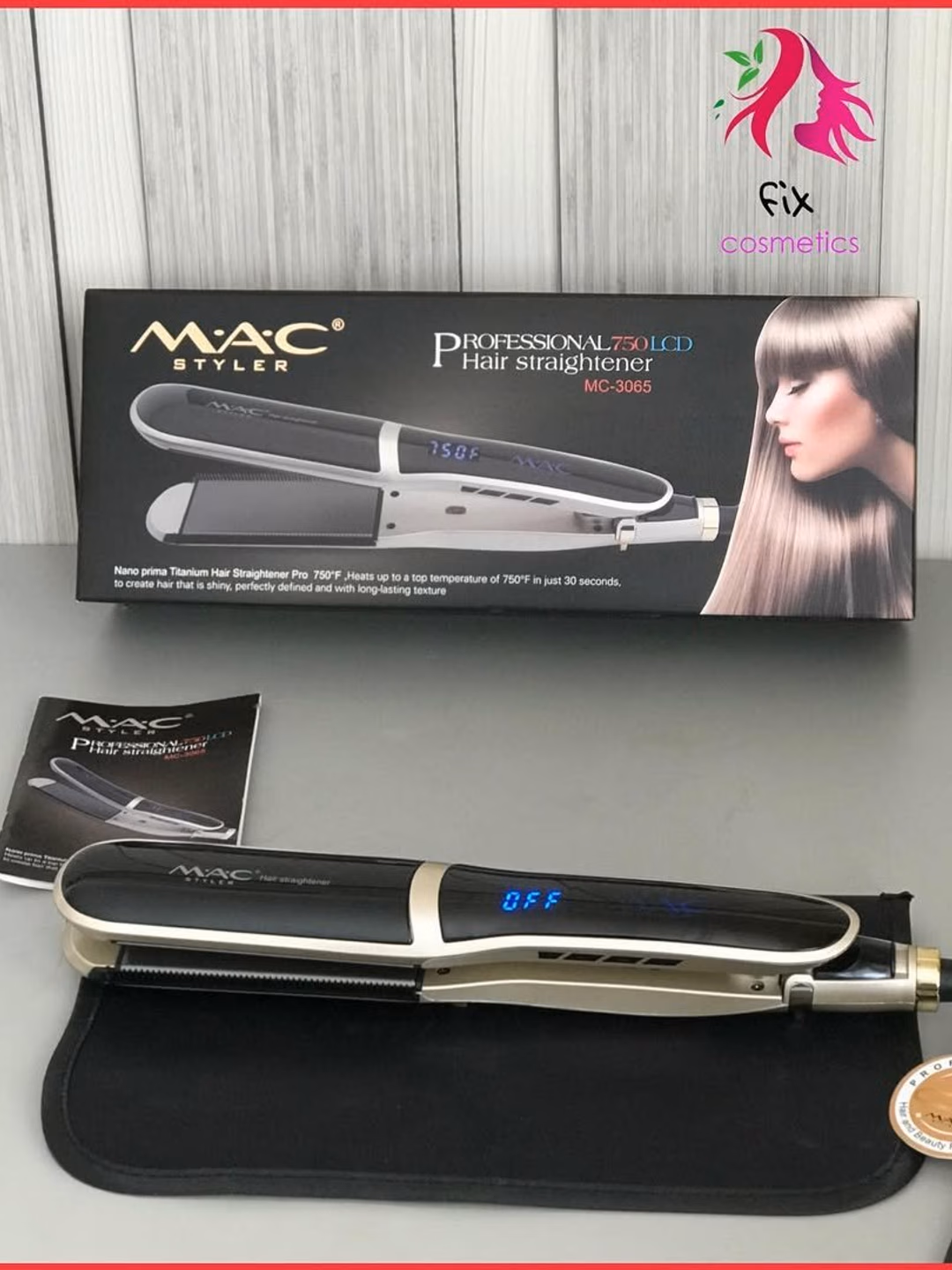 Fen Styler MC-3065 — 2 ta xizmatdan foydalanish uchun moʻljallangan, LCD ekrani boʻlgan, qoʻlga oʻrnatilgan qurilma, qisqartiruvchi va qoplovchi funksiyalarni birlashtiradi. - 5