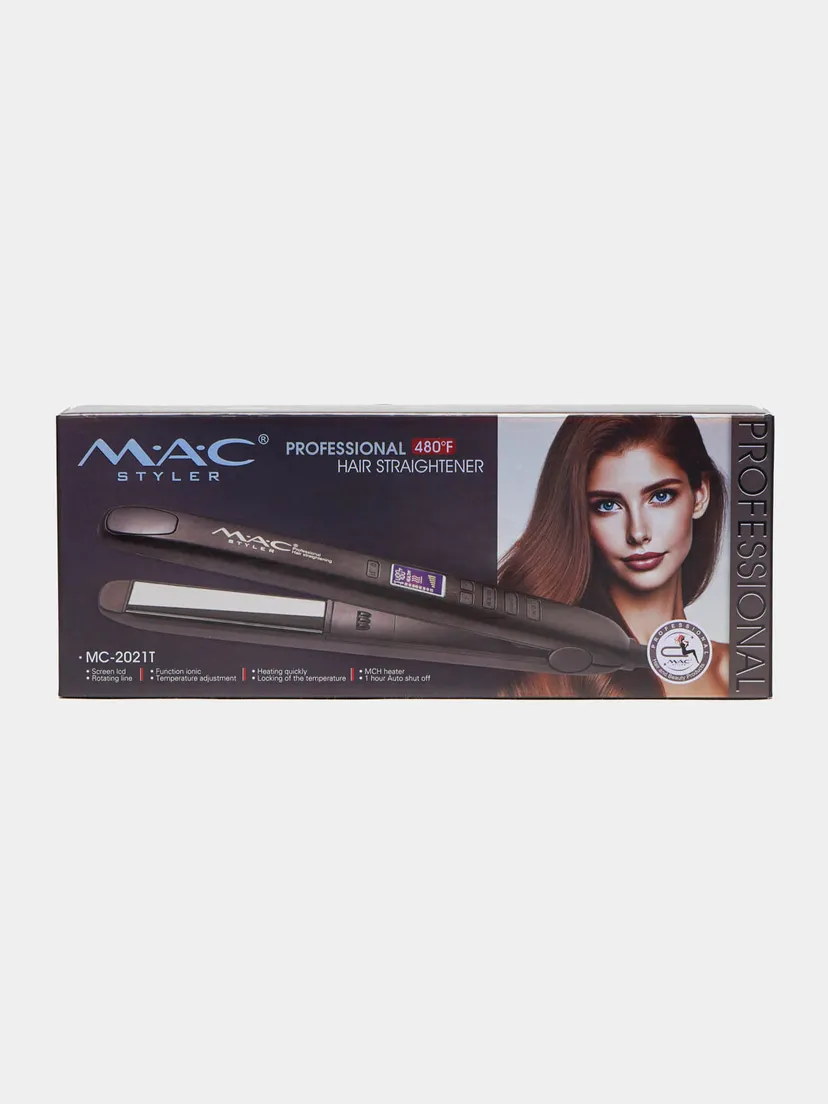 Выпрямитель (утюжок) для волос M.A.C STYLER MC-2021, Черный