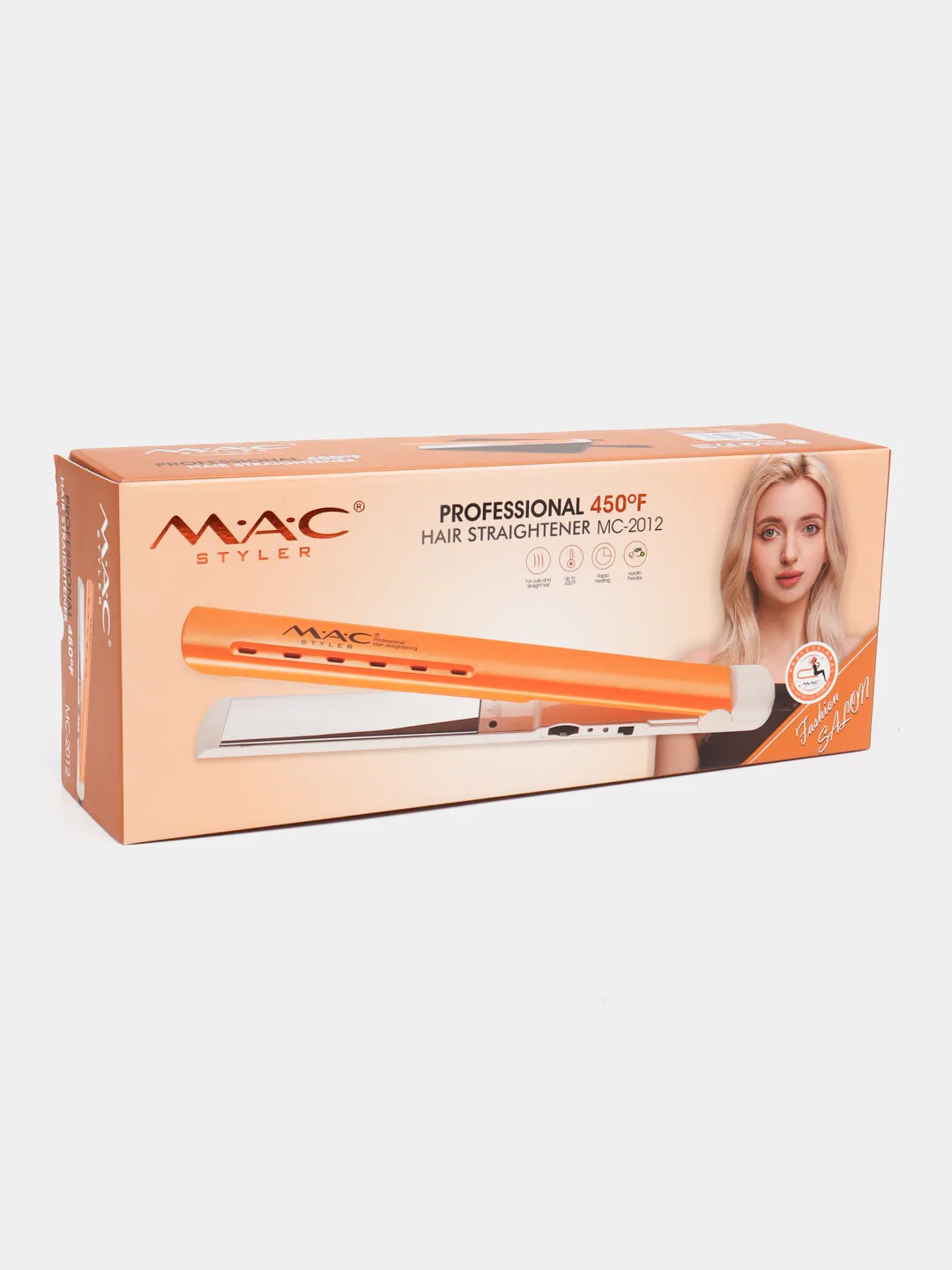 Профессиональный утюжок, выпрямитель для волос "MAC Styler" MC-2012 , LCD дисплеем с титановой пластиной