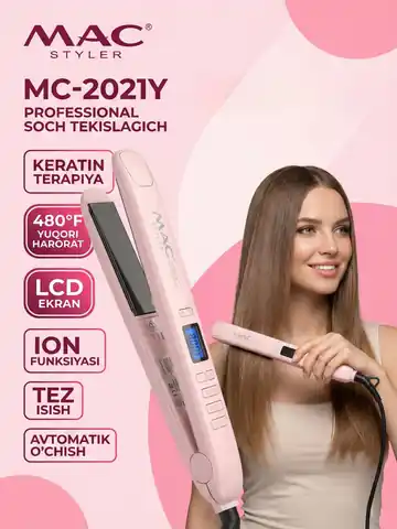 Soch to'g'rilash uchun dazmol M.A.C STYLER MC-2021, Pushti