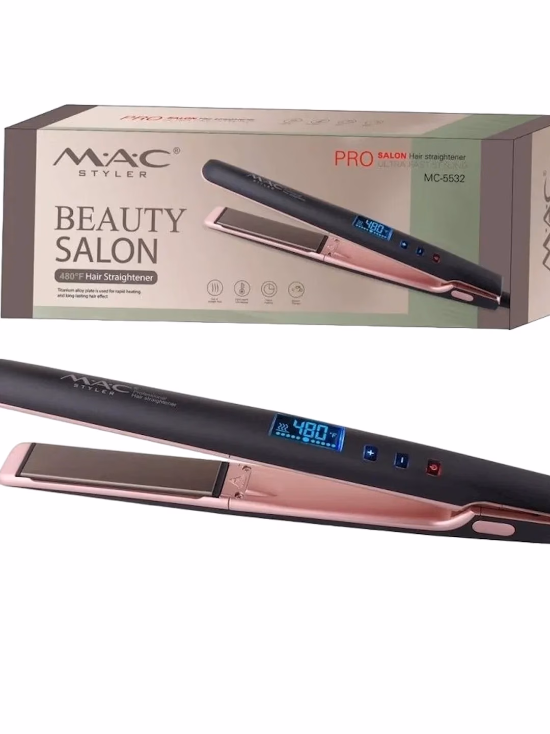 Fen "MAC Styler" - bu LCD ekrani bo'lgan professional quritish mashinasi, uning rangi Pink. - 2