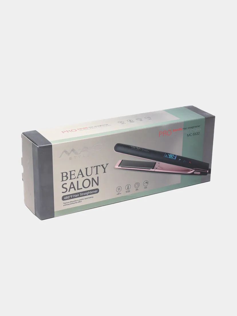 Выпрямитель (утюжок) для волос M.A.C STYLER MC-5532, Розовый