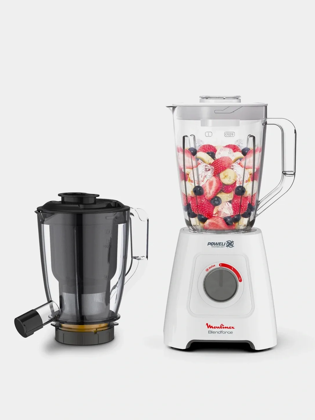 Statsionar blender Moulinex SN555, 1.5 L, oq-qora