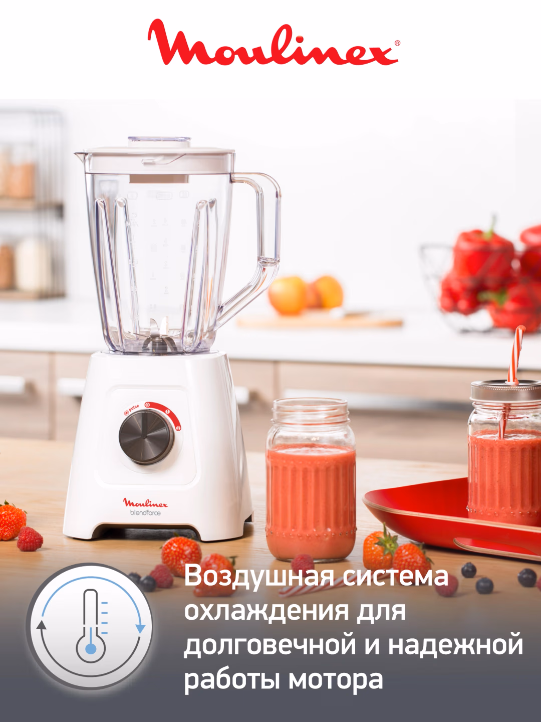 Statsionar blender Moulinex Blendforce, 600 Vt, oq - 7
