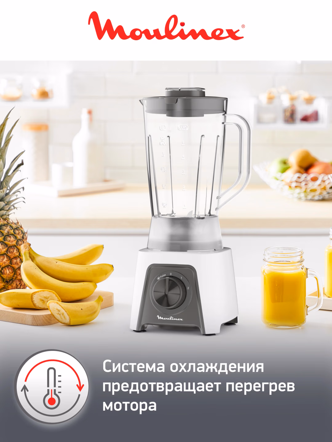 Statsionar blender Moulinex AT-21046, 450 Vt, oq - 8