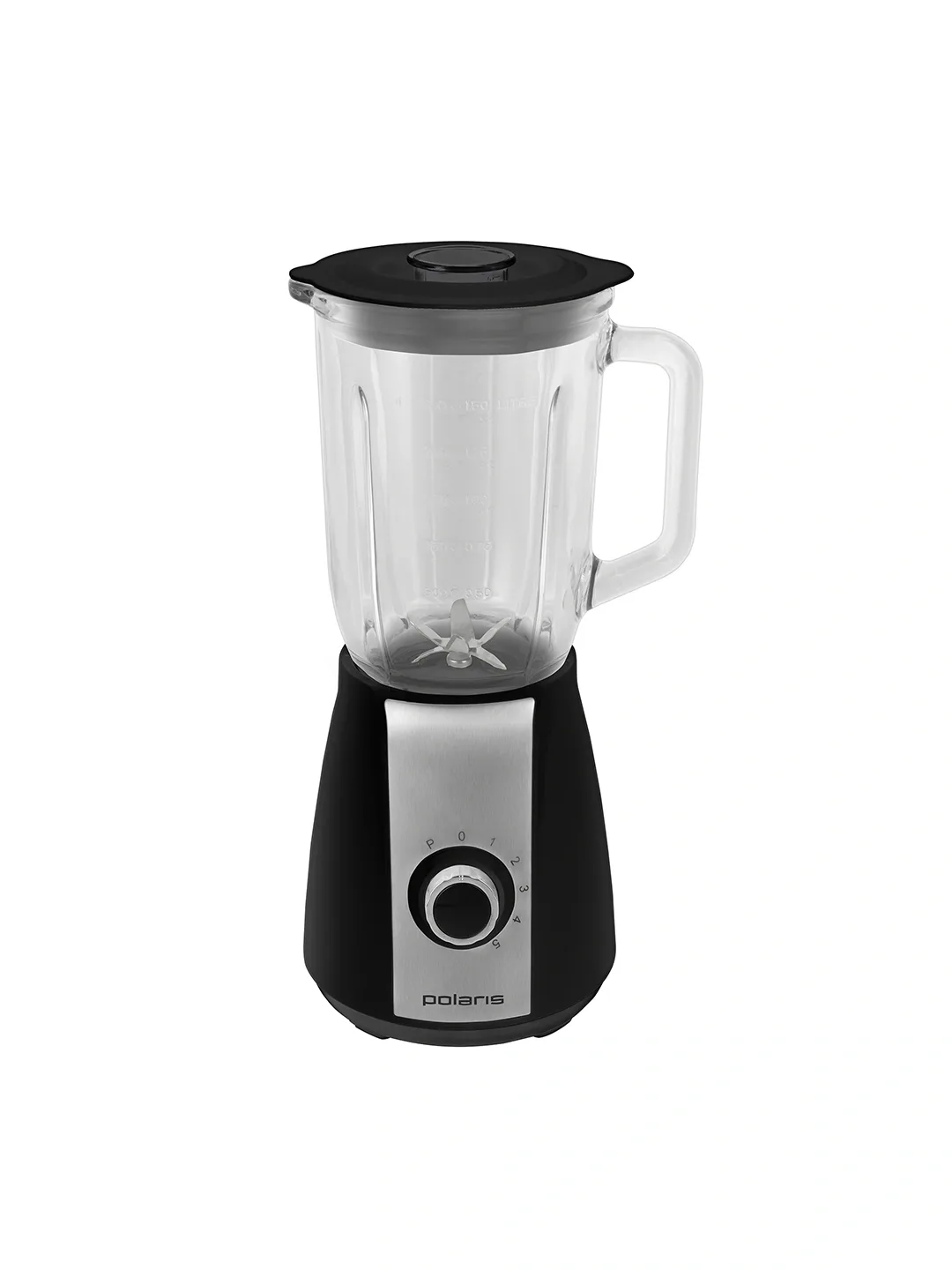 Statsionar blender Polaris PTB-0511G, 1.5 L, qora-kumushrang