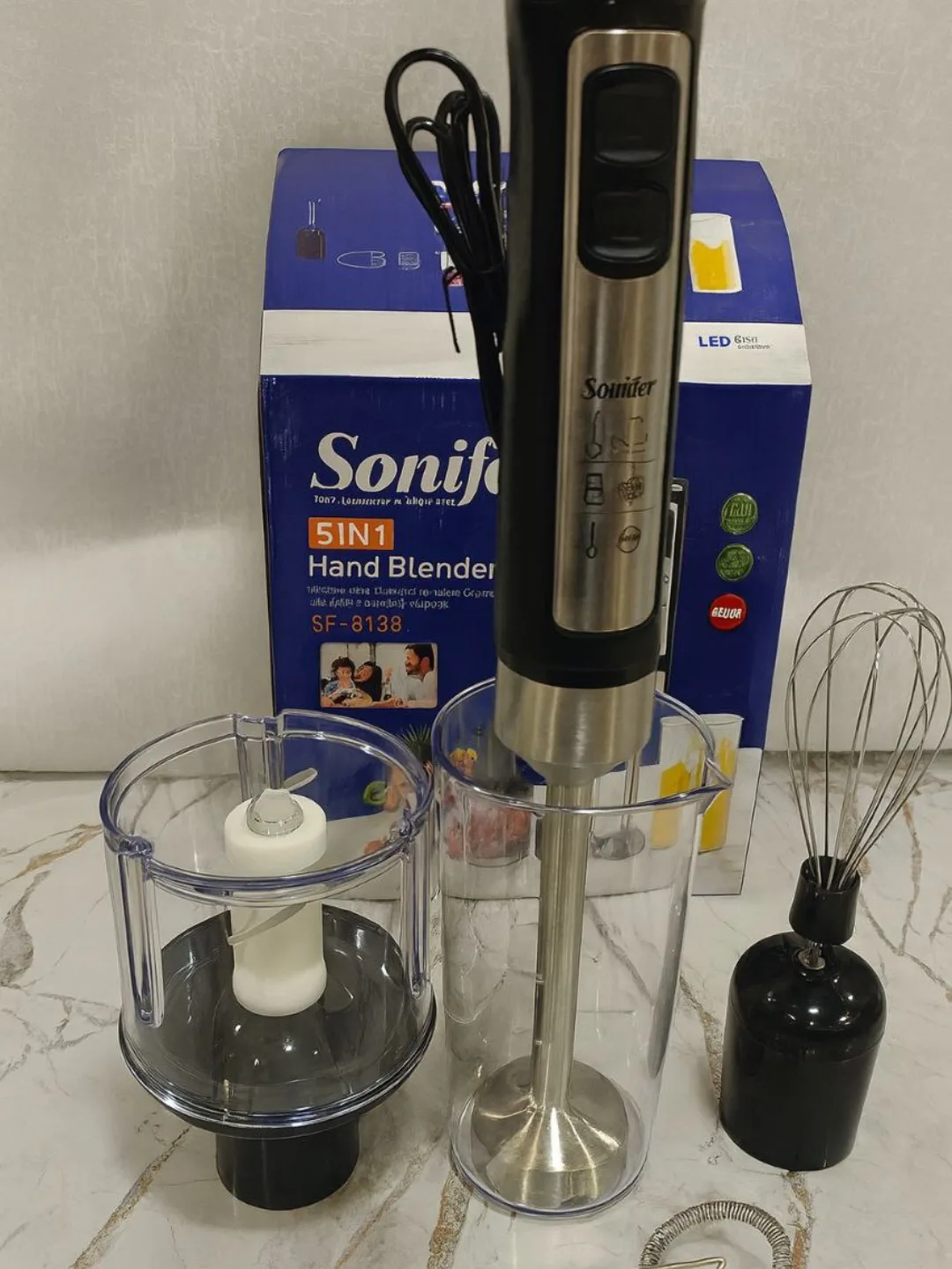 Blender to'plami Sonifer SF-8138, 400 Vt, qora-kumushrang