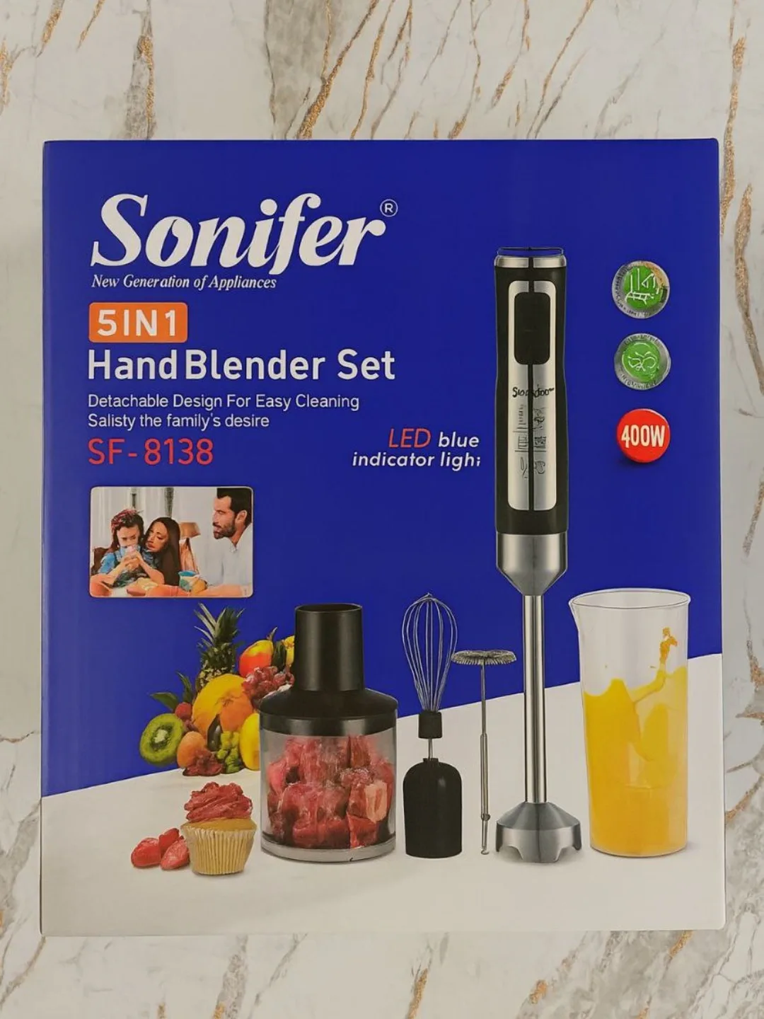Blender to'plami Sonifer SF-8138, 400 Vt, qora-kumushrang