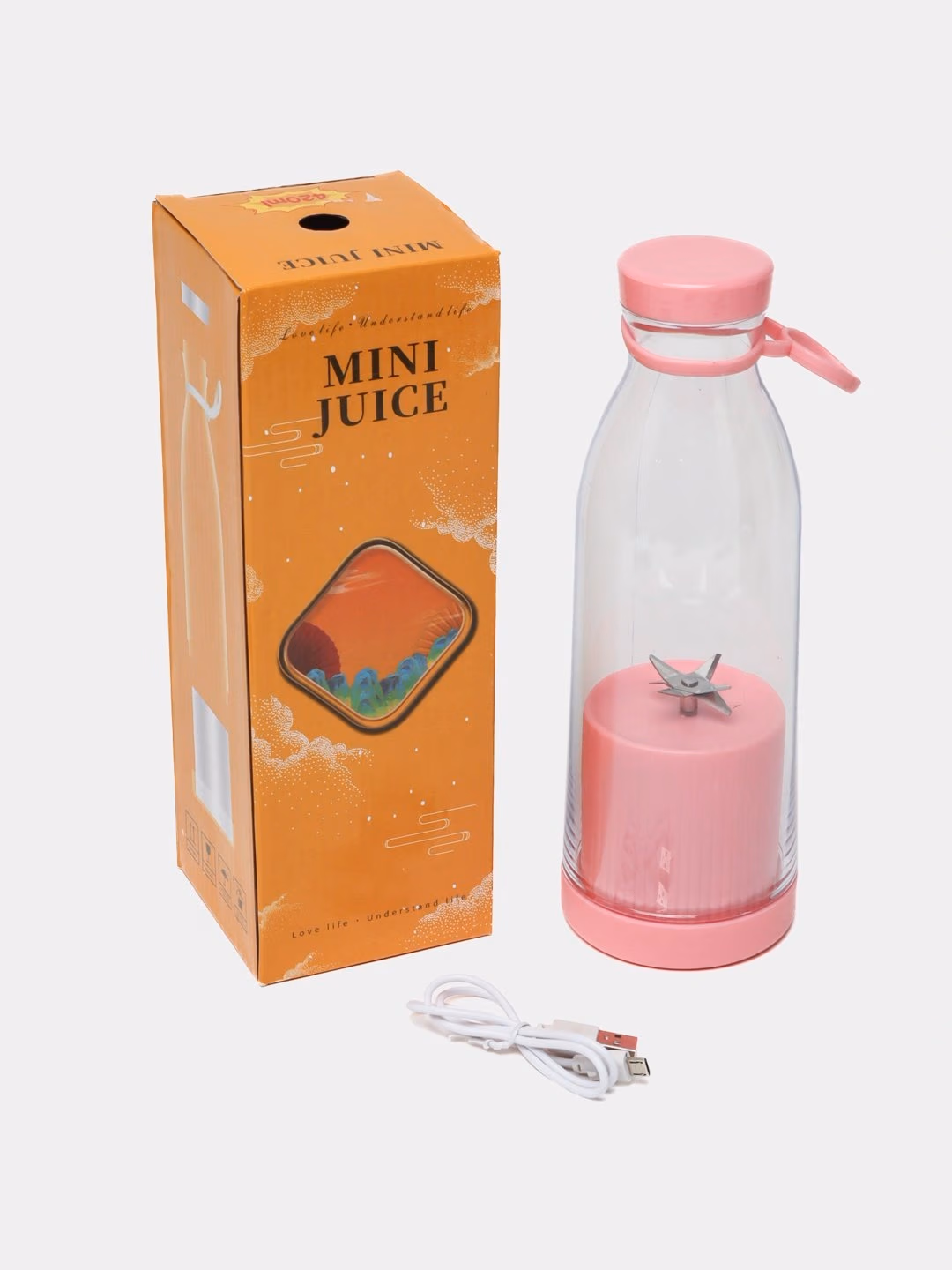 Portativ mini blender Aote AOTE-AT21014, pushti