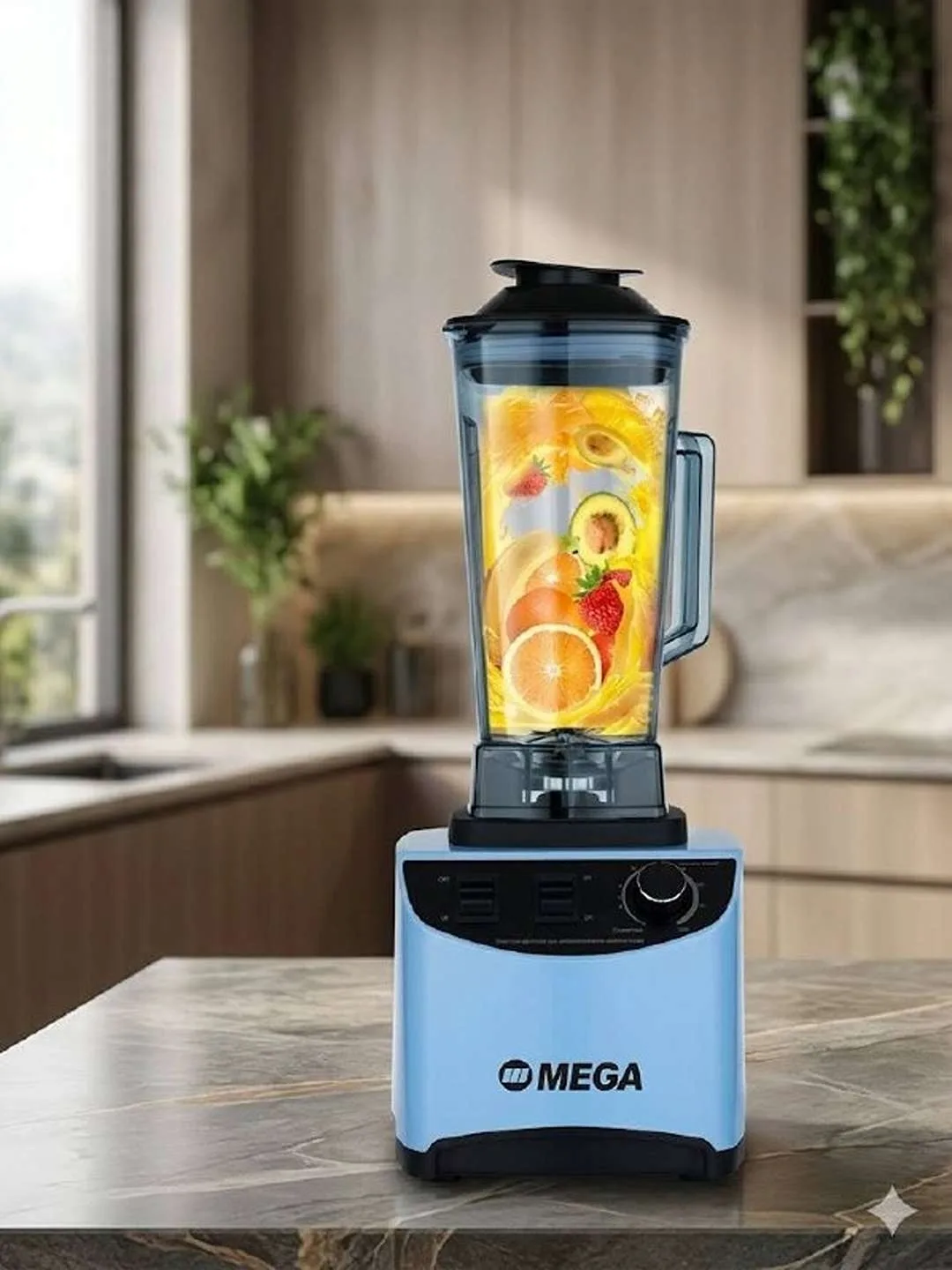 Professional statsionar blender MEGA PRO-5003, 2 L, 1200 Vt, qizil