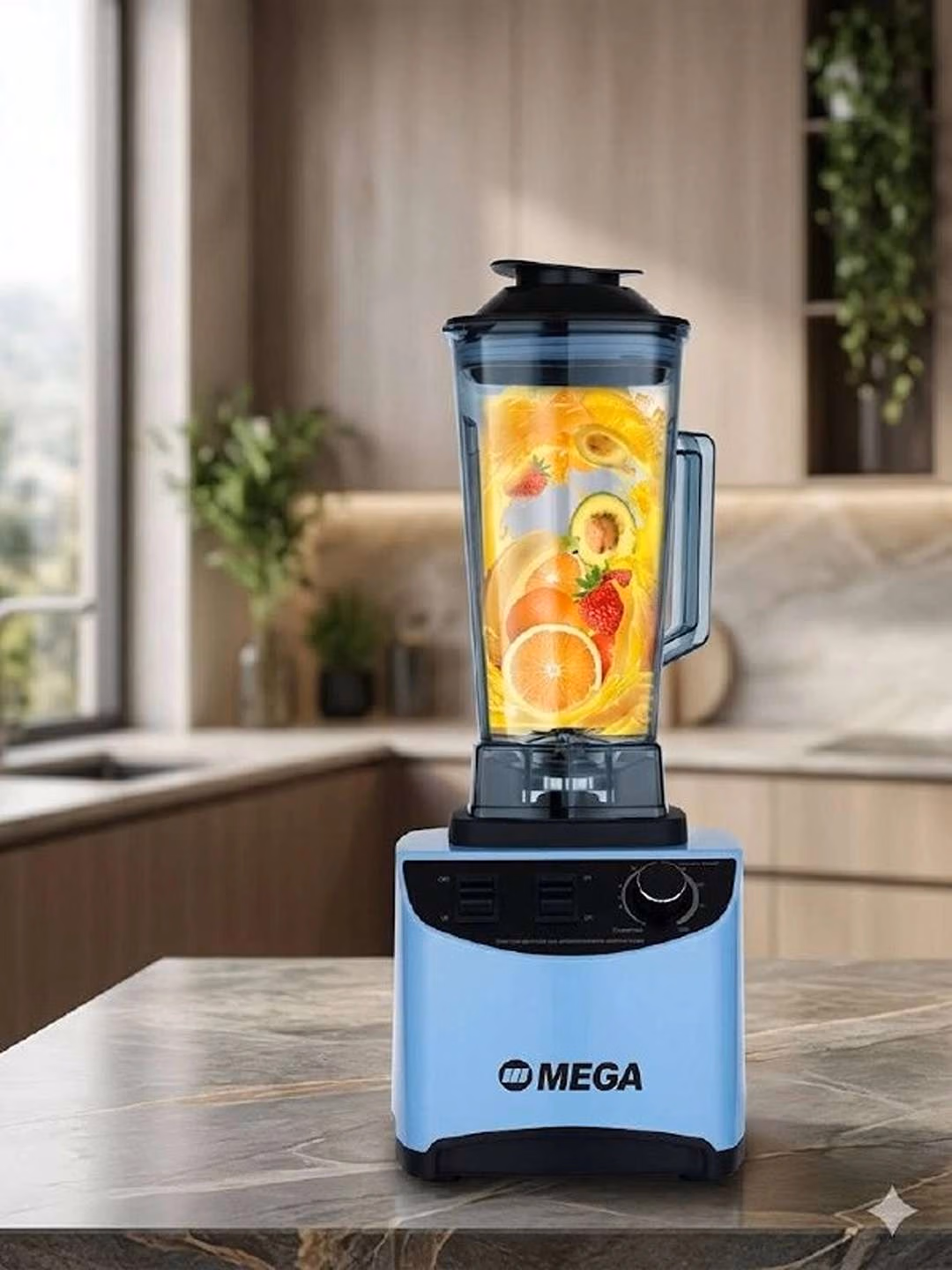 Professional statsionar blender MEGA PRO-5003, 2 L, 1200 Vt, qizil - 5