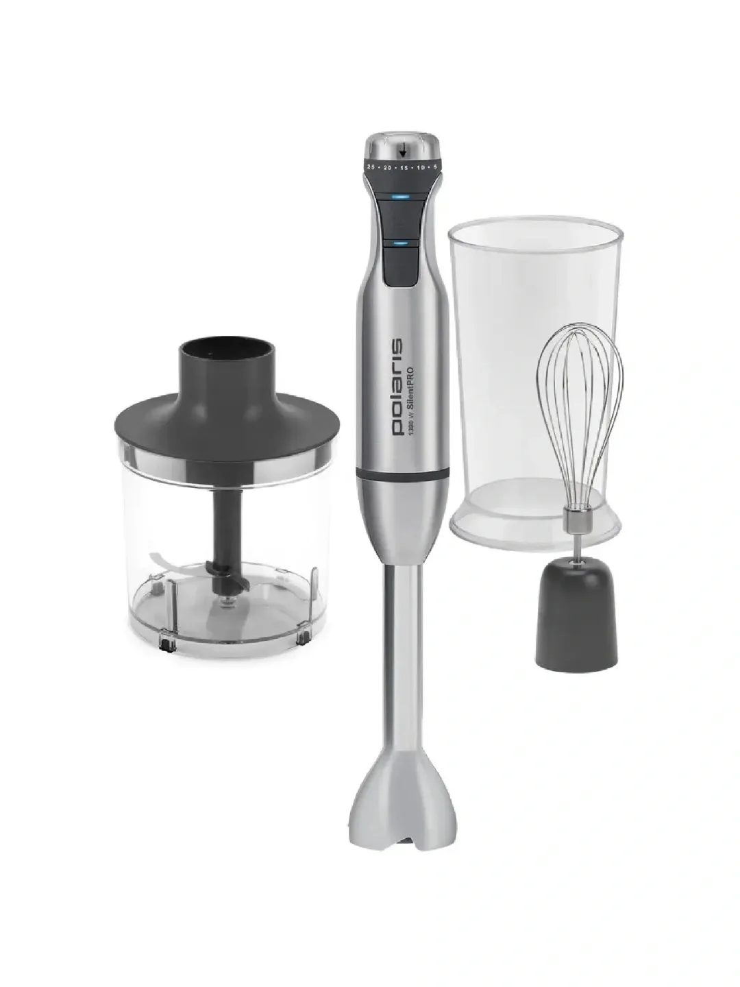 Qo'l blenderi Polaris 1500 SilentPRO, 1500 Vt, kumushrang