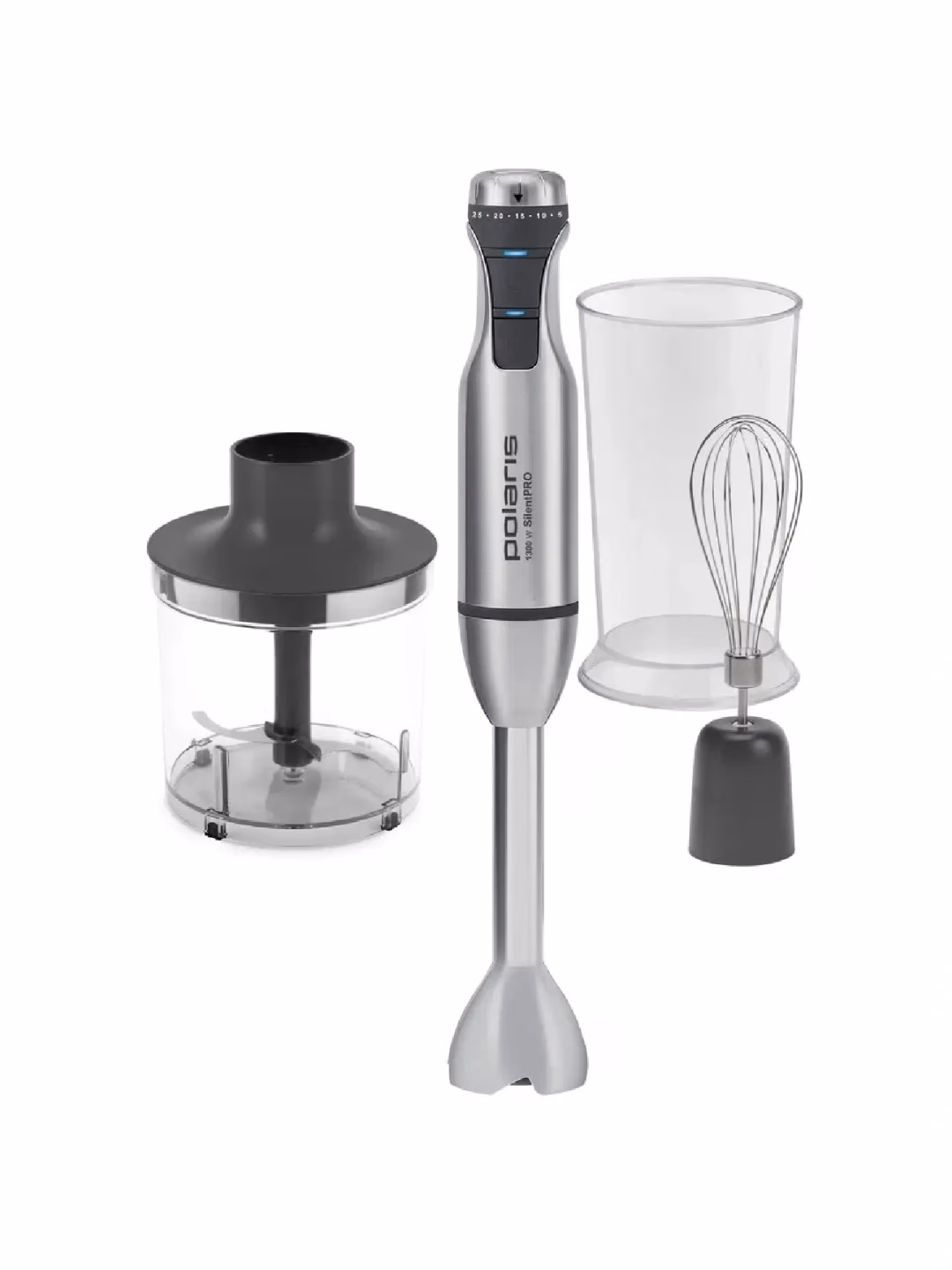 Qo'l blenderi Polaris 1500 SilentPRO, 1500 Vt, kumushrang