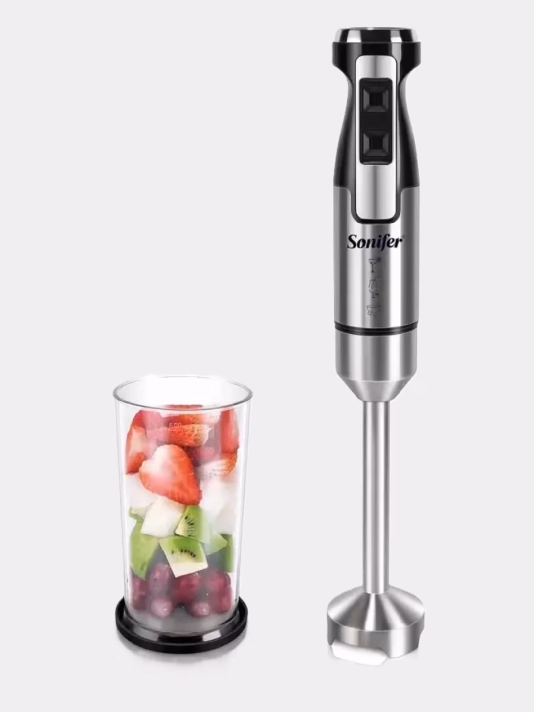 Qo'l blenderi Sonifer SF-8181, 600 Vt, kumush-qora - 8