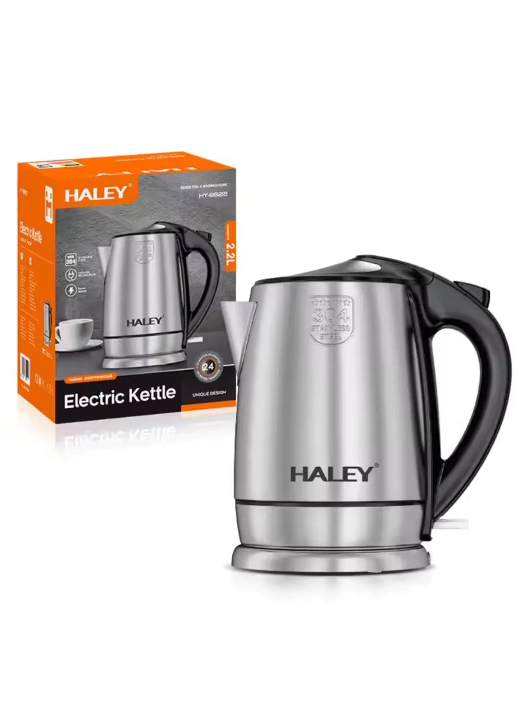 Elektr choynak Haley HY-8822, 2.2 L, zanglamas po'lat