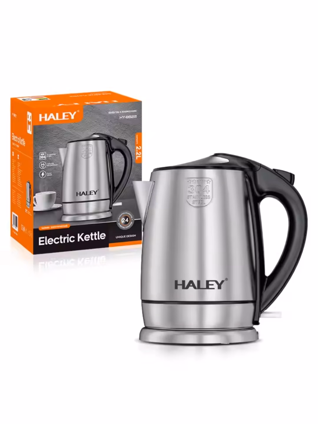 Elektr choynak Haley HY-8822, 2.2 L, zanglamas po'lat - 2