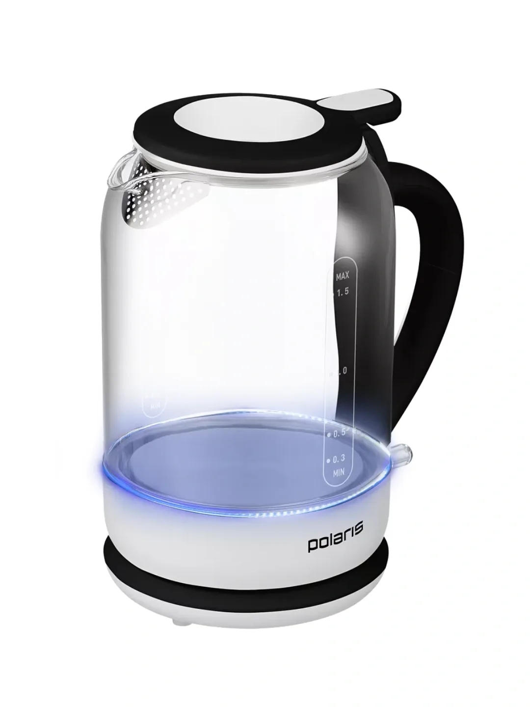 Shisha elektr choynak Polaris PWK 1759CGL, 1.5 L, oq-qora
