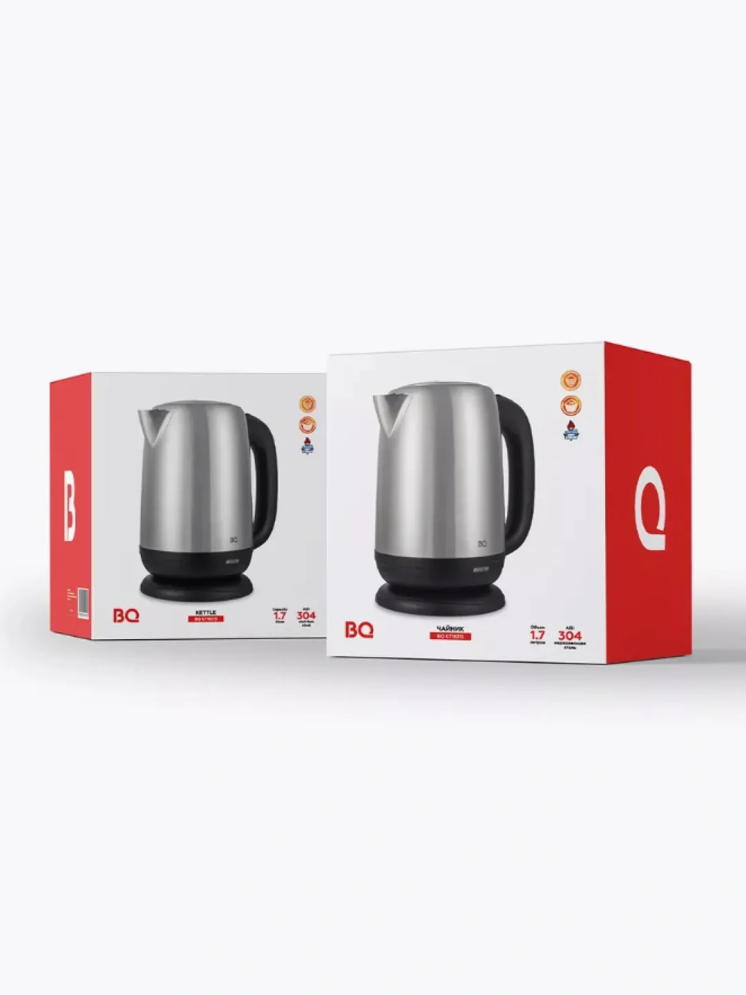 Elektr choynak BQ BQ-KT1821S, 1.7 L, 2200 Vt, kumushrang